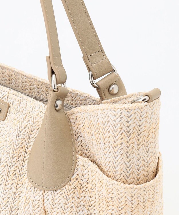 LA BAGAGERIE つまみハンドル　サマー2wayミニトートバッグ アイボリー