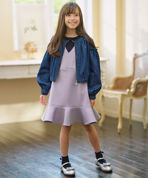 組曲 KIDS 【110-140㎝】デニム アウター ネイビー系