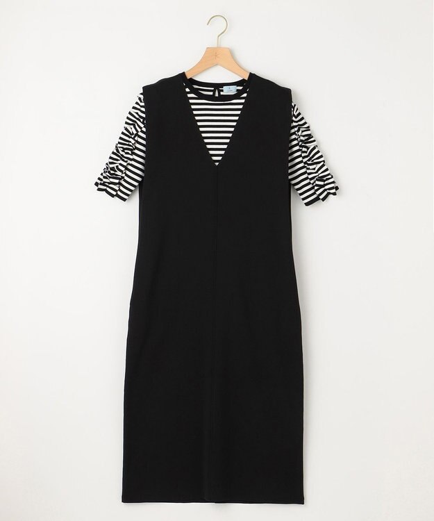 組曲 【2SET・WEB限定】ジャンスカ ツインセット ブラック×ボーダー系