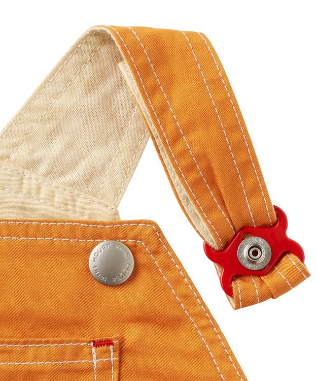 MIKI HOUSE HOT BISCUITS 【ミキハウス】【70-100cm】６分丈オーバーオール ライトブラウン