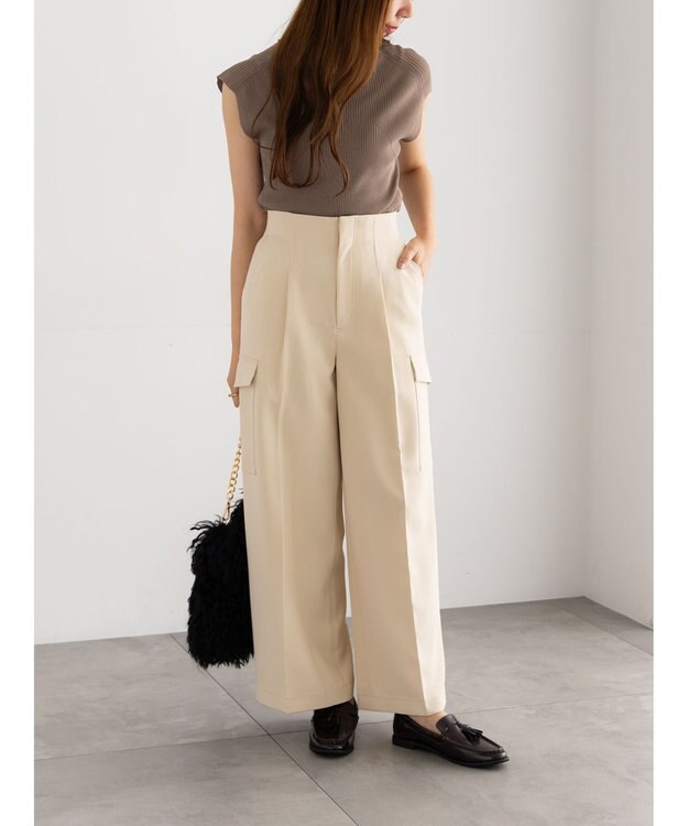 Te chichi カーゴスラックス ライトベージュ