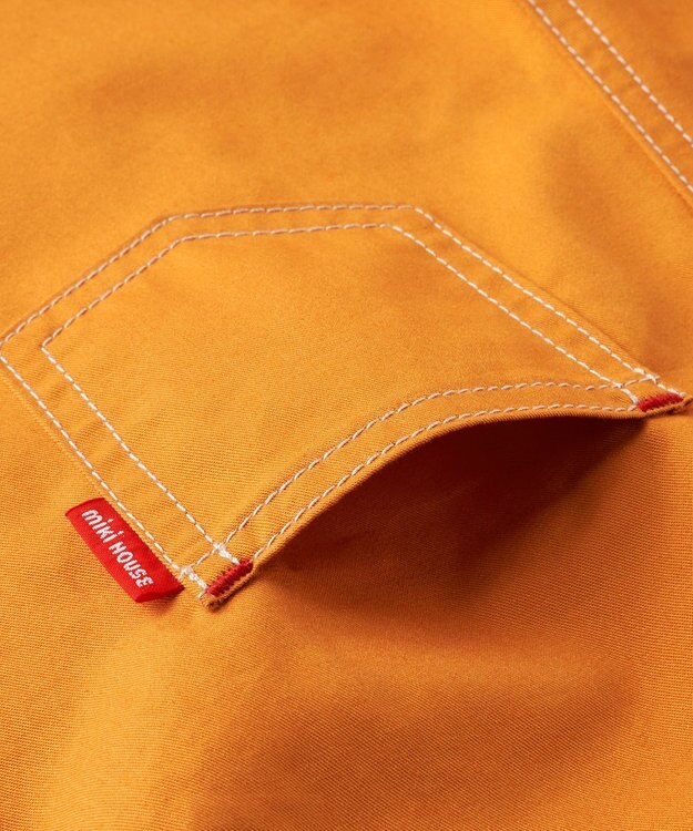 MIKI HOUSE HOT BISCUITS 【ミキハウス】【70-100cm】６分丈オーバーオール ライトブラウン