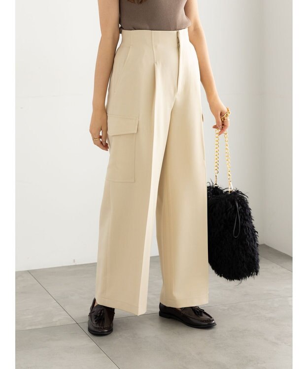 Te chichi カーゴスラックス ライトベージュ