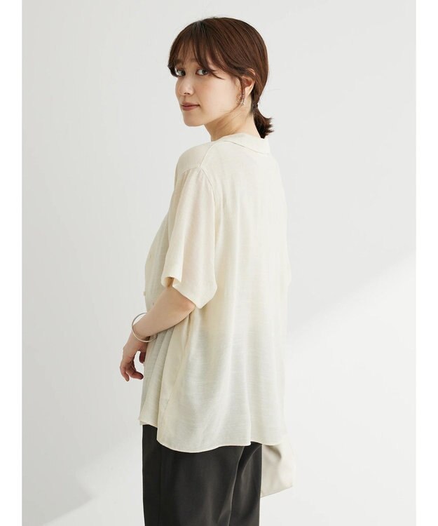 Green Parks ゆったり開襟シャツ Light Beige