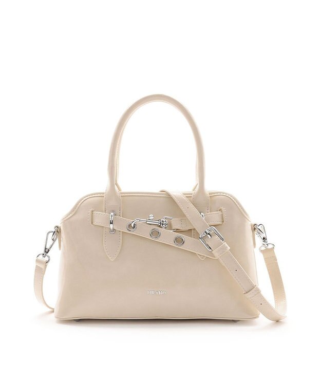 MioFIRANO スナップフックベルトハンドバッグ 2WAY　FIRANO フィラノ IVORY
