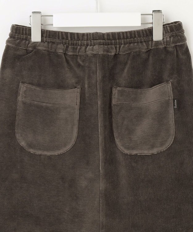 23区GOLF セットアップ対応【23Fondation/WOMEN】コーデュロイ スカート グレー系