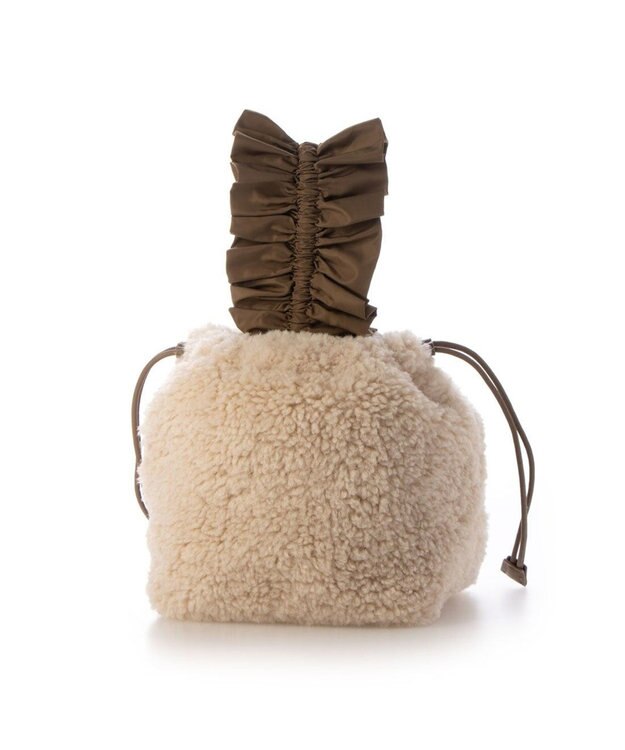 UNBILLION カシュカシュ cachecache / フリルハンドルボアトート アイボリー