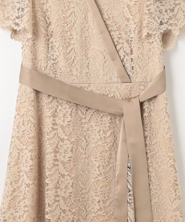 23区 L 【APPLAUDIR】ボタニカルグロッシードレス ベージュ系