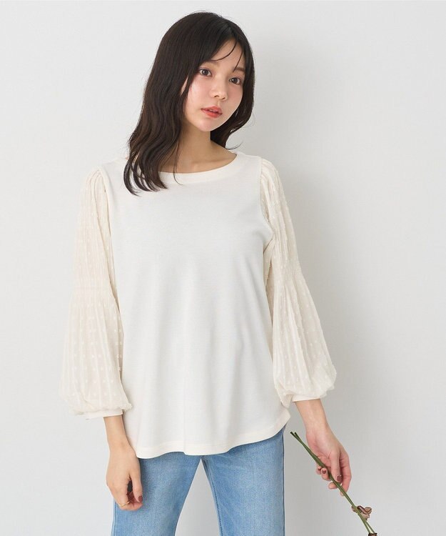 earth music&ecology マジョリカプリーツプルオーバー Off White