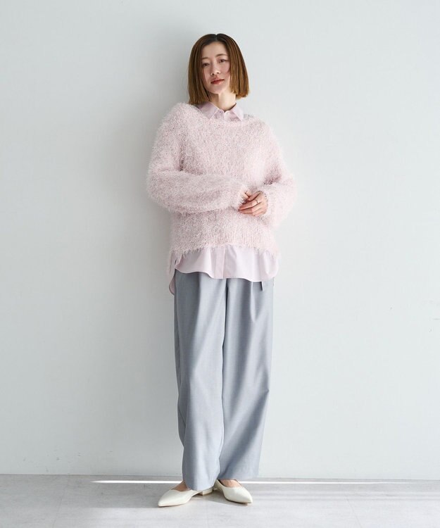 YECCA VECCA イージーケアオーバーシャツ Pink