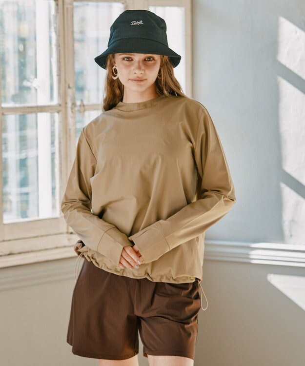 San-ai Resort（三愛水着楽園） 【WEB限定】ラッシュガード付き4点セット水着 9号11号13号【BeachQueen(ビーチクイーン）】 ブラウン