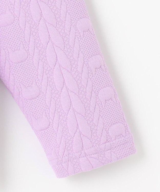 ANY KIDS ふくれジャガードカーディガン ラベンダー