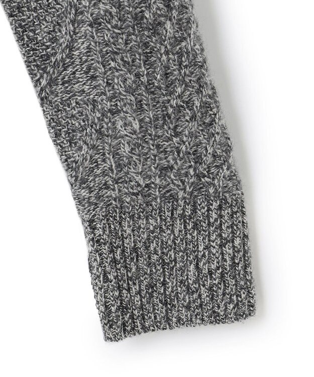 J.PRESS MEN 【Cash Lamb's Wool】ケーブルショール カーディガン グレー系