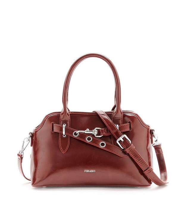MioFIRANO スナップフックベルトハンドバッグ 2WAY　FIRANO フィラノ DARK RED