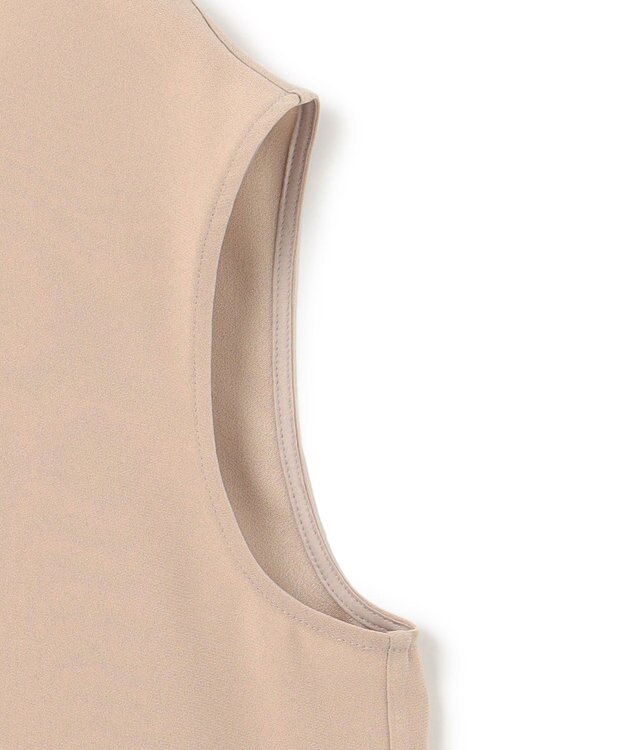 BEIGE， FLEUR / 異素材ネック フレンチスリーブブラウス Beige