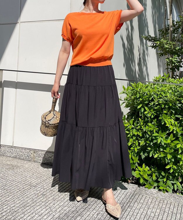 UNFILO L 【新色追加！/UVケア/接触冷感/抗菌防臭】スゴ機能 コンパクトニットＴ オレンジ系