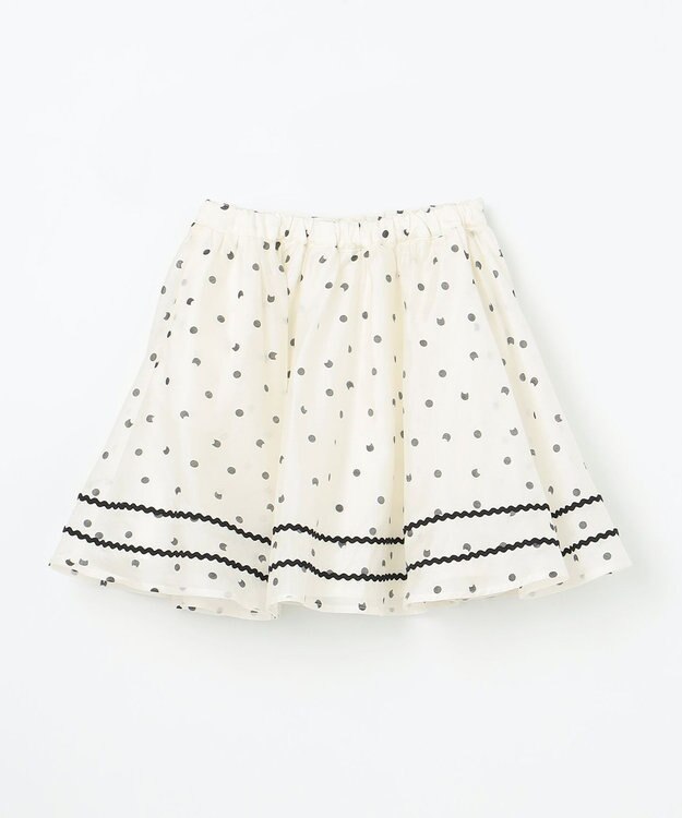 ANY KIDS ネコ×ドット スカート エクリュ