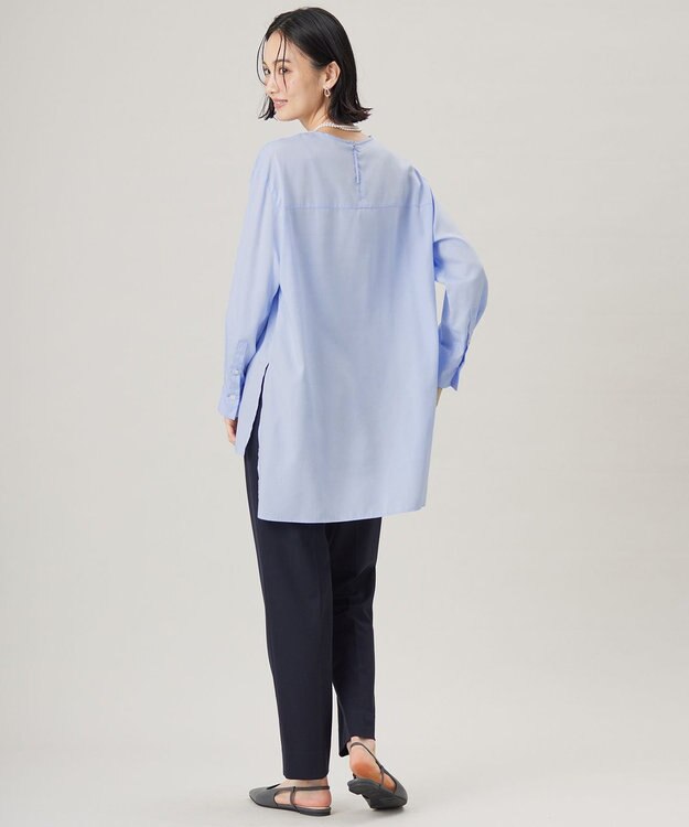 自由区 【SHIHOさん着用・洗える】SOMELOSチュニック ブラウス サックス