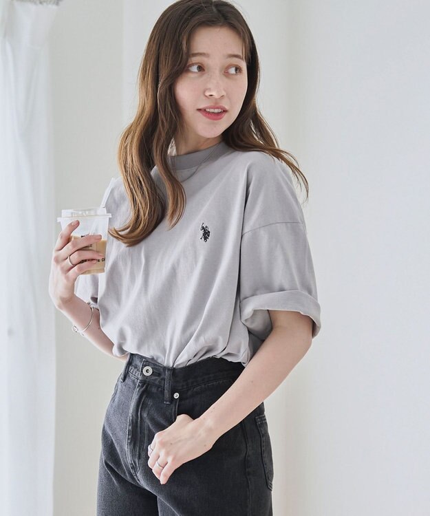 WEGO 【ユニセックス着用ITEM】別注USPOLO　ヘビーウエイトBIGT（S） グレー