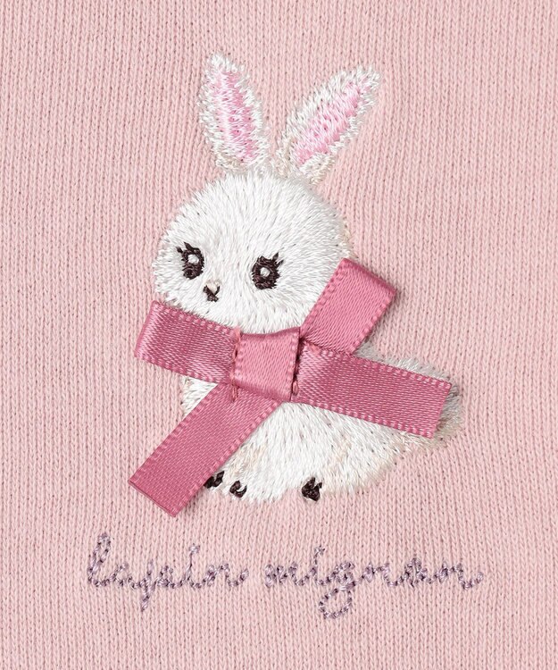 ANY KIDS アニマル バックプリントトレーナー ピンク×ウサギ