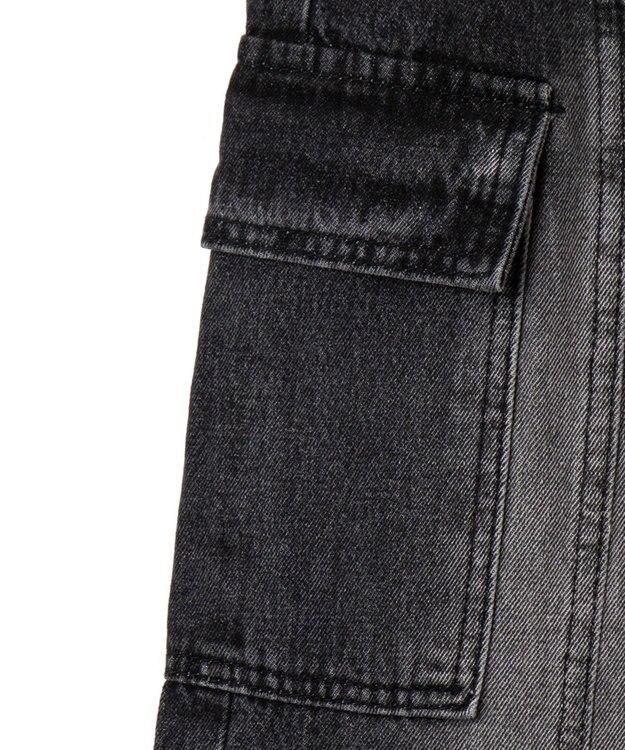 WEGO ヴィンテージウォッシュカーゴデニム ブラック