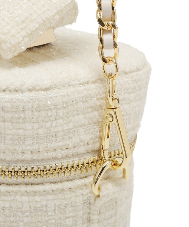 Maison de FLEUR ツイードキューブショルダーバッグ Ivory