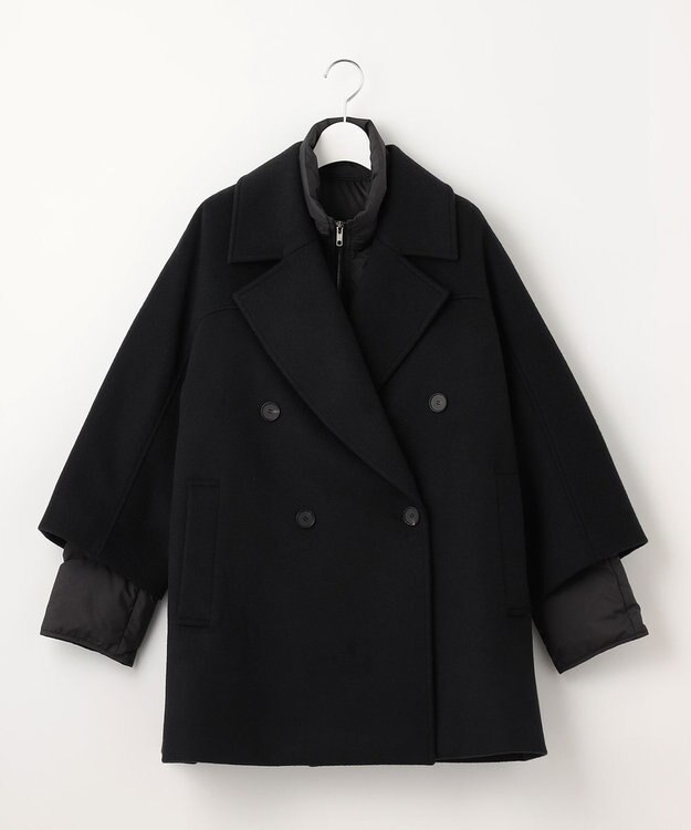 23区 【エステータ】ウールカシミヤ＆LIMONTAダウン コート ブラック系