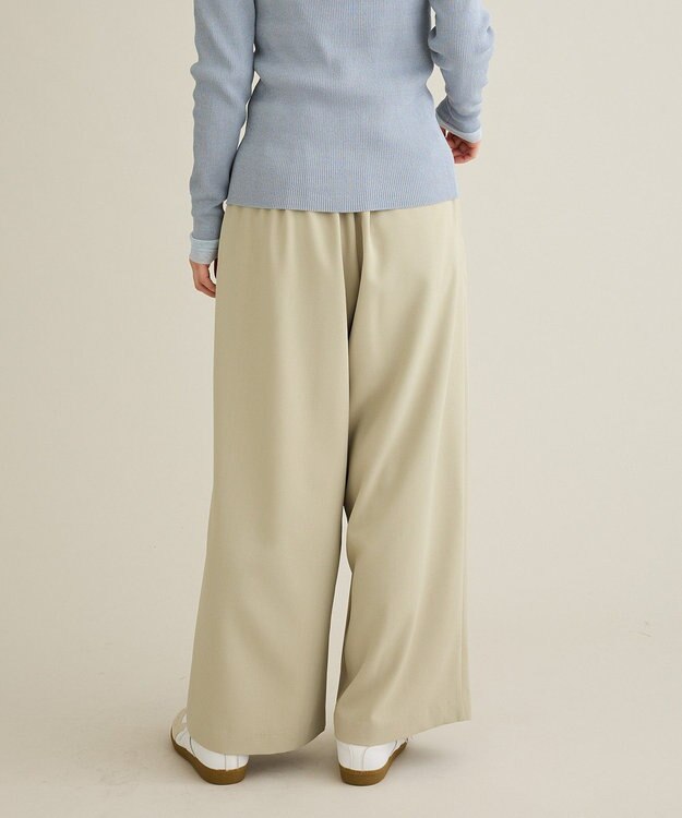 CRAFT STANDARD BOUTIQUE ハイウェストベルトワイドパンツ Light Beige