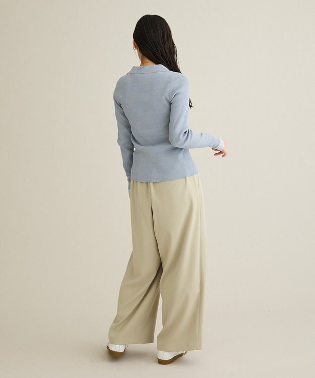 CRAFT STANDARD BOUTIQUE ハイウェストベルトワイドパンツ Light Beige