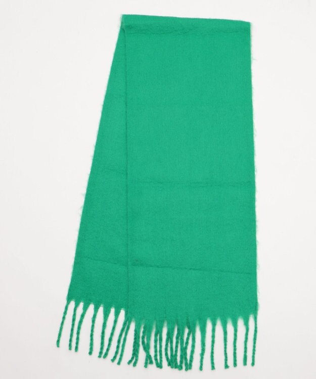 WEGO 【マフラー/ユニセックス着用】ワイドフリンジストール グリーン