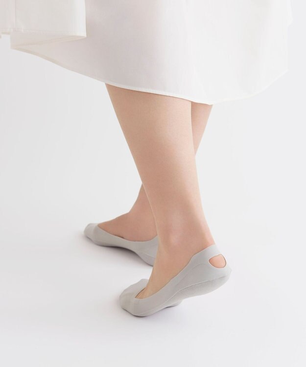 steppi 【抗菌防臭】パンプス用 フットカバー 丸穴タイプ ライトグレー系