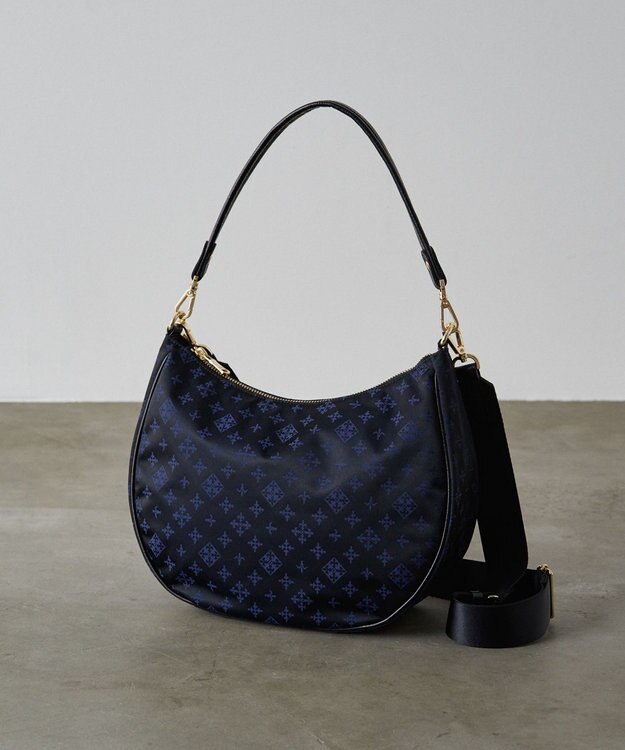 russet 2WAYショルダーバッグ【ナイロンジャガード】(CE-1446) Black/Navy