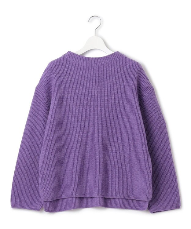 J.PRESS YORK STREET 【WOMEN】ウールカシミヤ ボトルネックショートニット パープル系