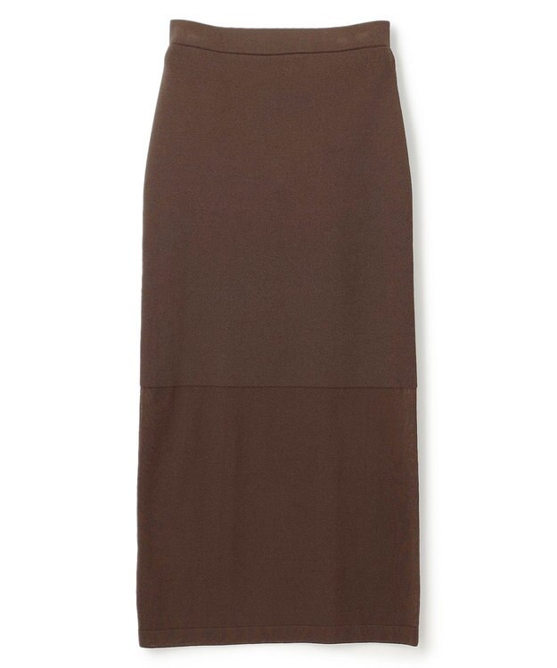 uncrave 【久慈暁子さん着用】シアーニット Iラインスカート ブラウン（佐藤晴美さん着用）