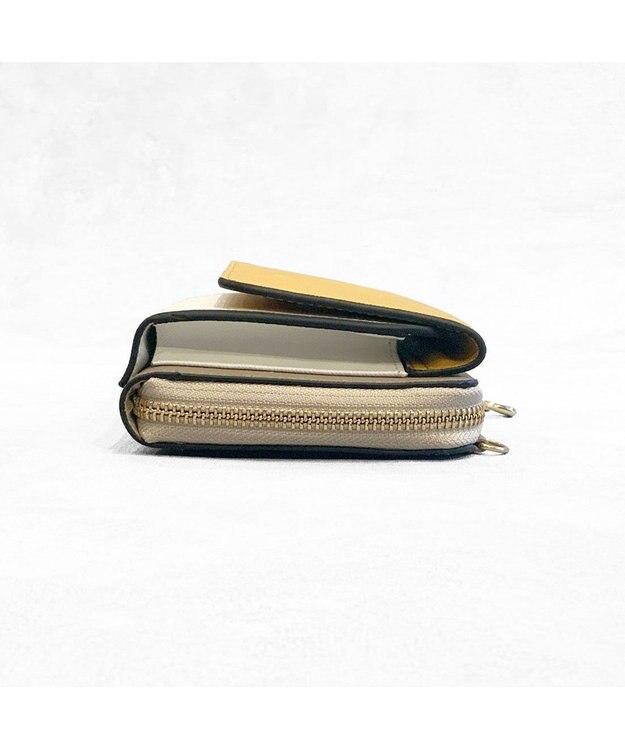 UNBILLION カシュカシュ cachecache / WEB限定カラーコンビウォレットショルダーバッグ キャメル