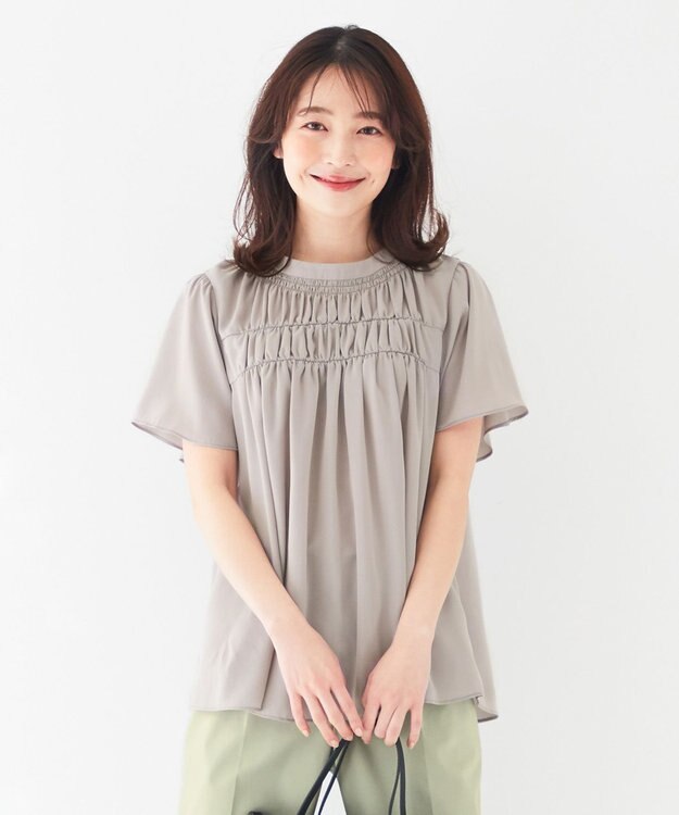 ANY SIS 【2WAY】シャンブレーカッセン ブラウス