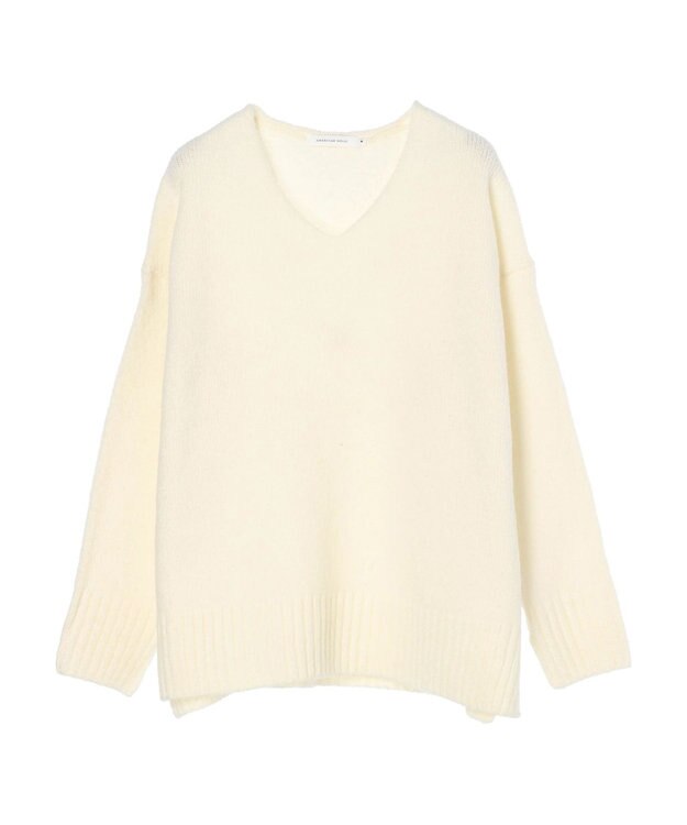 AMERICAN HOLIC ＭｉｘヤーンＶネックニットプルオーバー Ivory