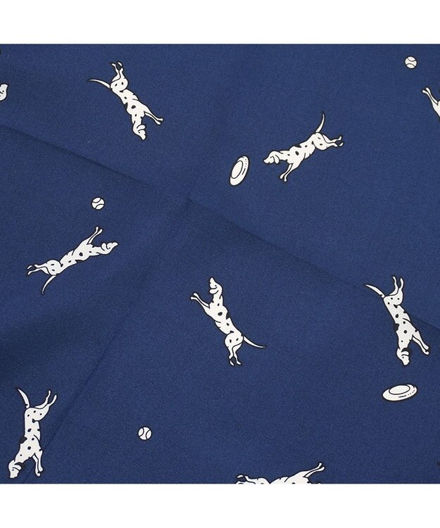 Marca 【Marcaオリジナル】ドッグ 小判 シルクツイル スカーフ ネイビー