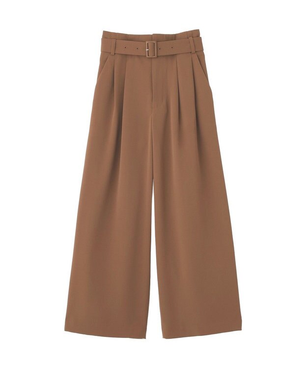 CRAFT STANDARD BOUTIQUE ハイウェストベルトワイドパンツ Brown