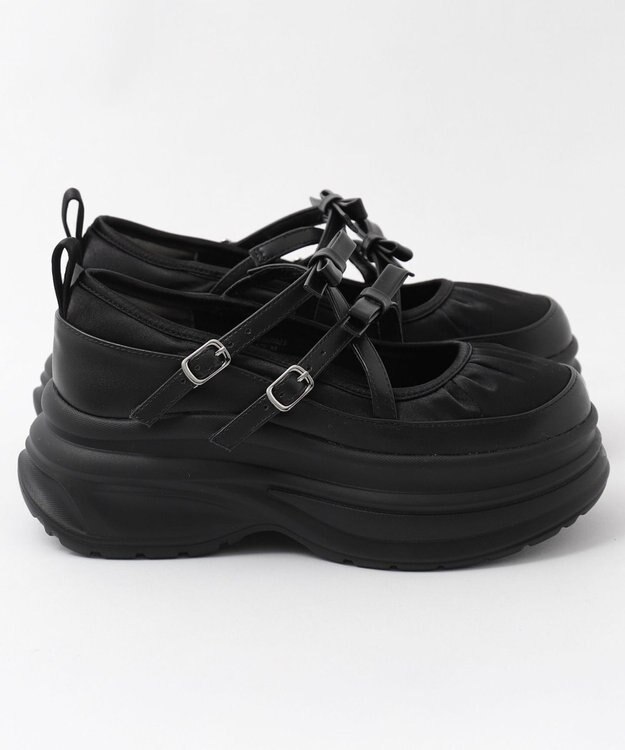 WEGO 2way厚底ストラップシューズ ブラック