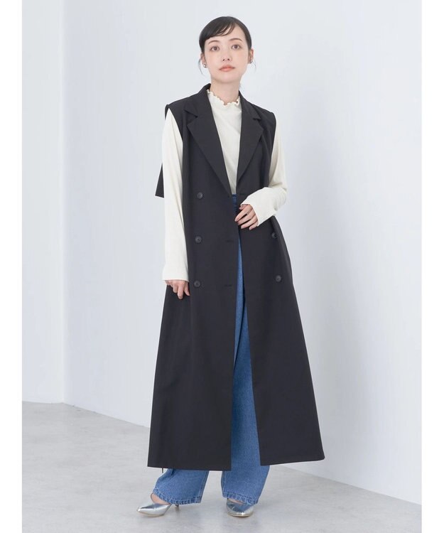 earth music&ecology ロングジレンチ Black