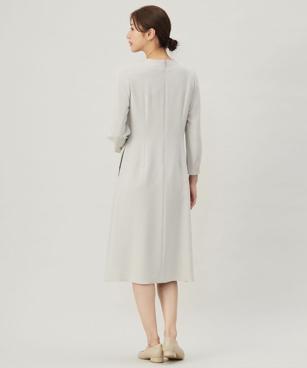 J.PRESS LADIES 【セットアップ対応・洗える】セラテリーダブルクロス ワンピース グレージュ系