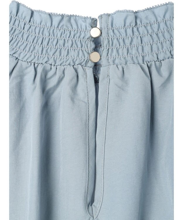 Green Parks ・ＥＬＥＮＣＡＲＥ　ＤＵＥ　シャーリングカラーブラウス Sax