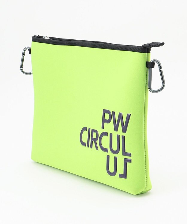 PW CIRCULUS 新色！【UNISEX】ロゴ トートバック クラッチバッグ付き パープル×ライム