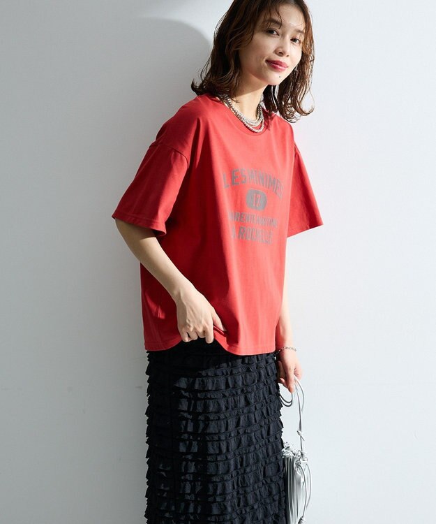 Green Parks 汗染み防止ボックスロゴＴシャツ Red