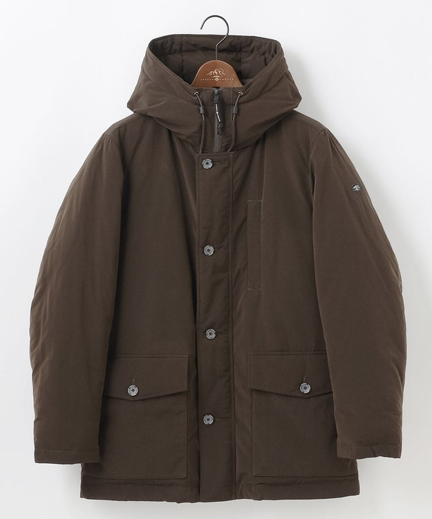 JOSEPH ABBOUD MOUNTAIN 【サスティナブル/ECO撥水/ECOファー/９ポケット】ナイロンピーチダウンコート ダークブラウン系
