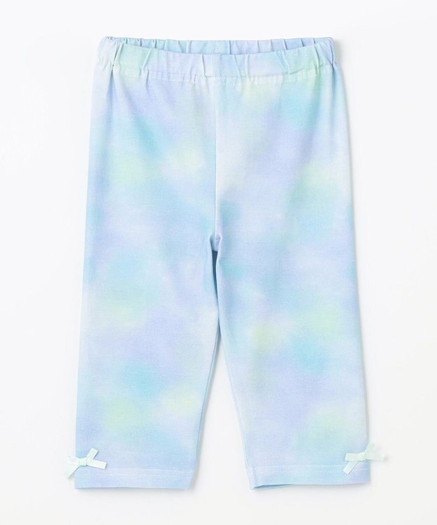 ANY KIDS 裾リボン 5分丈 レギンス レインボーサックス