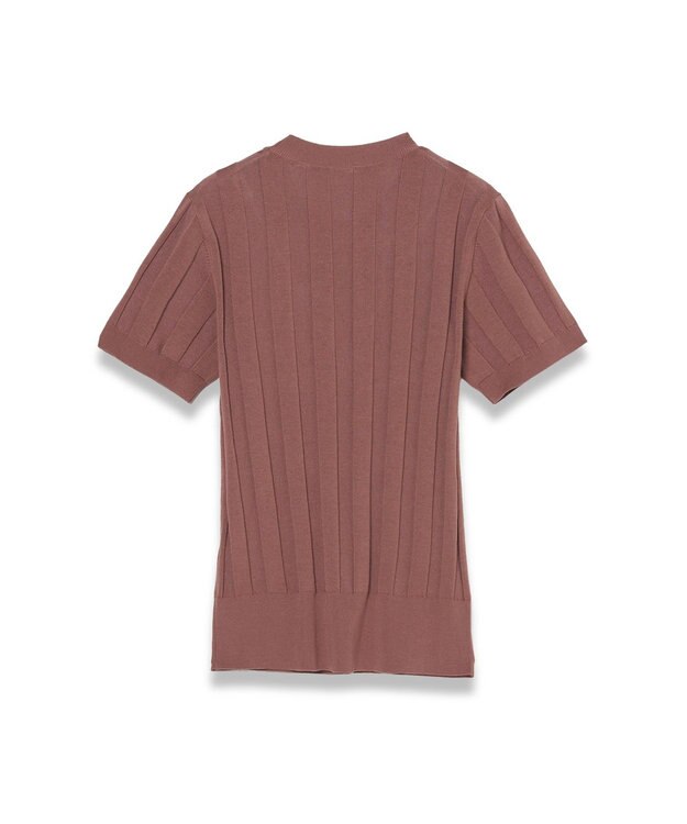 JOSEPH 【WEB&OUTLET限定・洗える】コットンシルクリブ　ラウンドネックニットティー Frozen Mocha