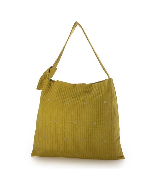 UNBILLION カシュカシュ cachecache / ラインドットワンショルダートート イエロー