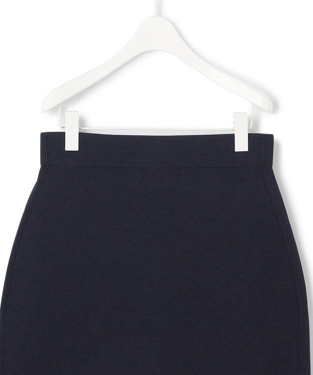 ICB 【洗える】 クロスコンビ ニットスカート ネイビー系